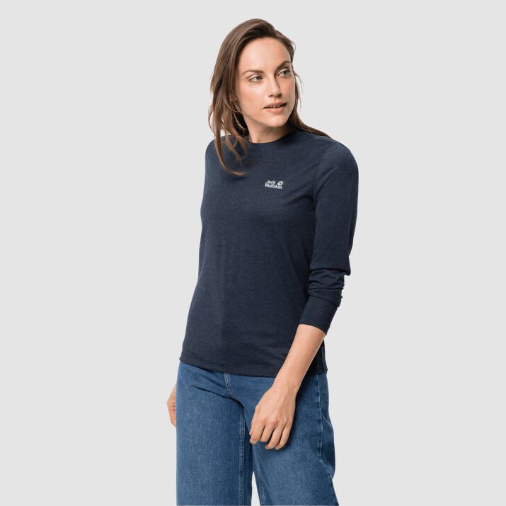 Camiseta Manga Larga Jack Wolfskin Jwp Mujer Azules Mexico-8473215